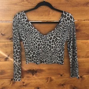 Urban Outfitters Cheetah Crop Top